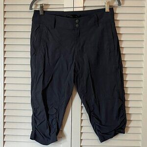 Prana cropped pants knee length 6 grey hiking performance